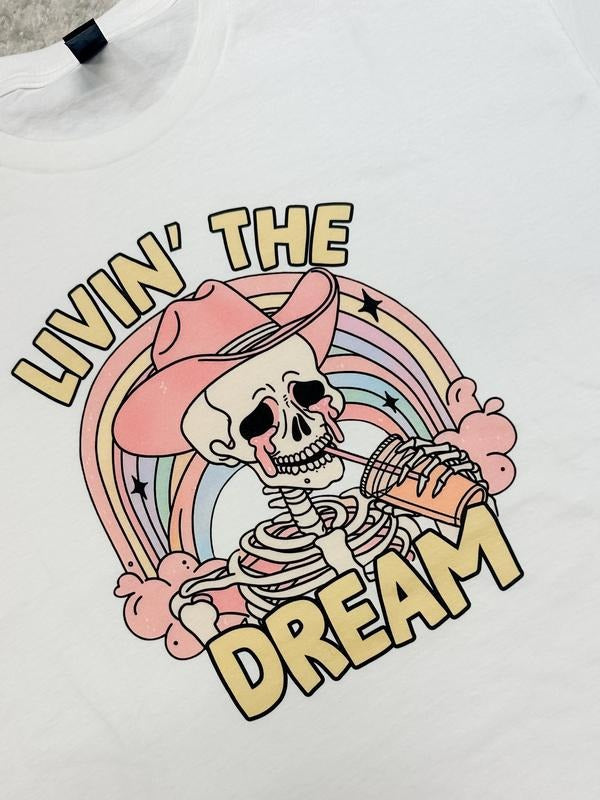 Livin' The Dream Graphic Top T-Shirts, Hoodie, Sweatshirt | GrindPrints.com