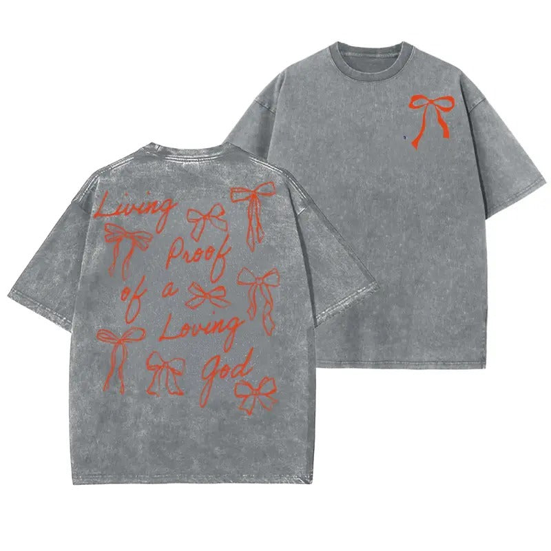 Living Proof Of A Loving God Unisex Washed T-Shirt Top Hoodie, Sweatshirt | GrindPrints.com