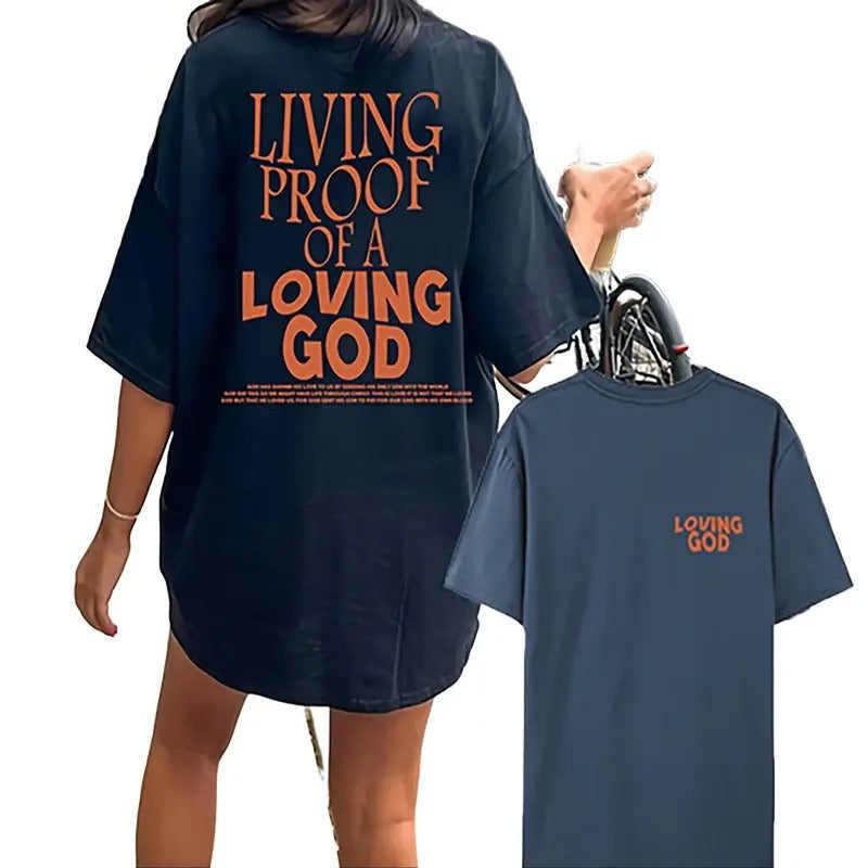 Living Proof Of Loving God Unisex Cotton T-Shirt, Christian t shirts, Vintage 90s Graphic Tee, Gift Hoodie, Sweatshirt