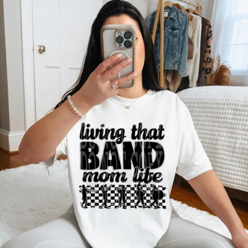 Living That Band Mom Life DTF Transfers - THIS IS NOT A SHIRT Hoodie, Sweatshirt | GrindPrints.com