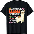 Llama Learning T Shirt Teachers Students Alpaca Lovers Gift T-Shirt Made in USA Hoodie, Sweatshirt | GrindPrints.com