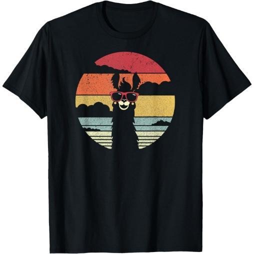 Llama, Retro Style Alpaca T-Shirt Made in USA Hoodie, Sweatshirt | GrindPrints.com