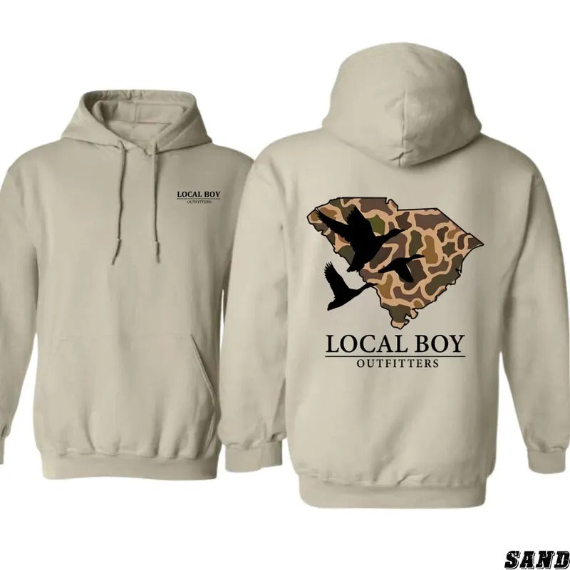 Local Boy Outfitters Camo Bold Camouflage Flying Birds Outdoor Enthusiasts 2 Sided Full Color T-Shirts, Hoodie, Sweatshirt