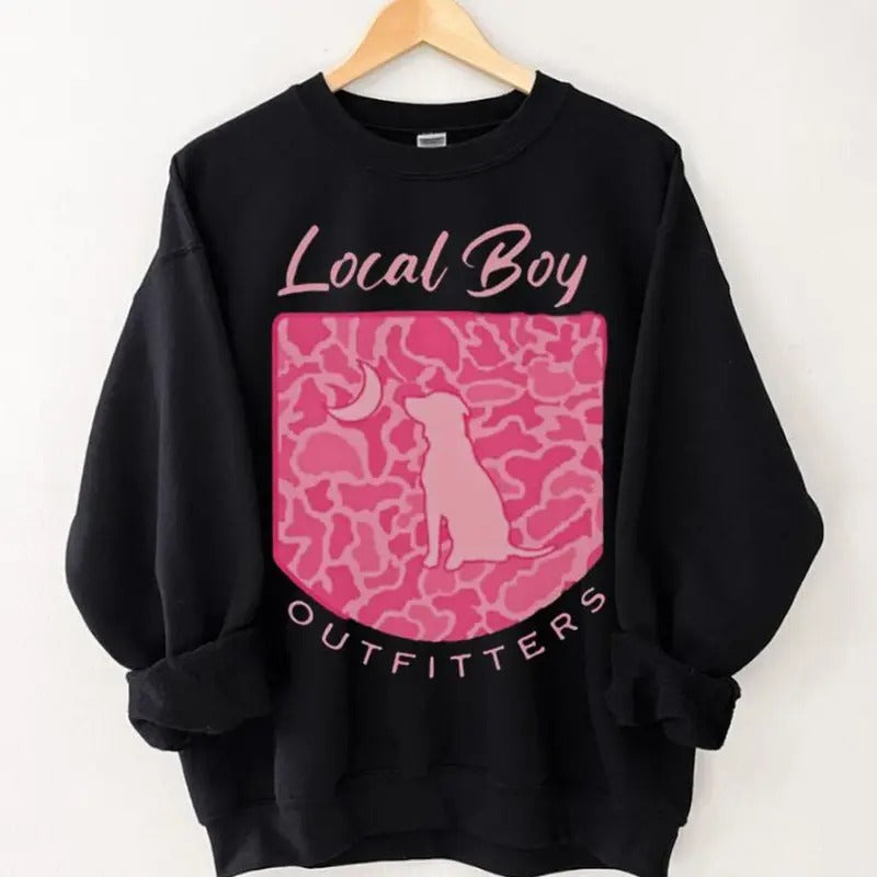 Local Boy Outfitters Sweatshirt, Pink Camo Logo Sweatshirt, Outdoors Sweatshirt Camo Sweatshirt, Local Boy Outfitters...