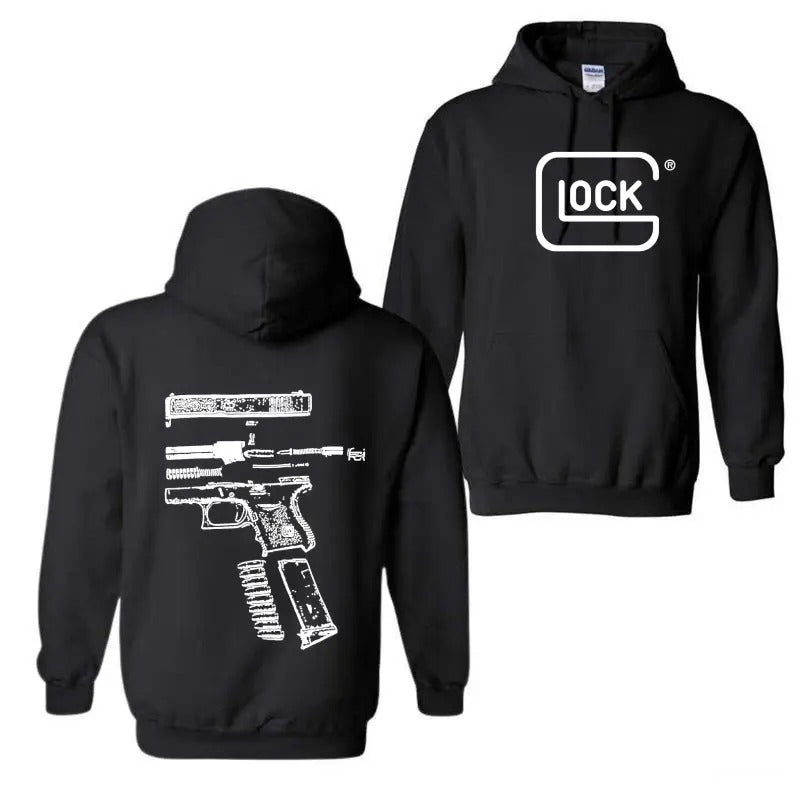 Lock In Glock We Trust Double Side Hoodie, Disassembly Hoodie, Glock Hoodie, Unisex Classic Cotton Tee, For Men, For...