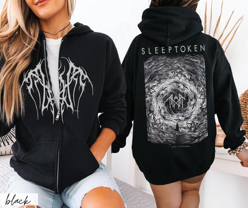 Logo Sleep Token Unisex ZIP Hoodie, Gift for fans Womenswear T-Shirts, Sweatshirt | GrindPrints.com
