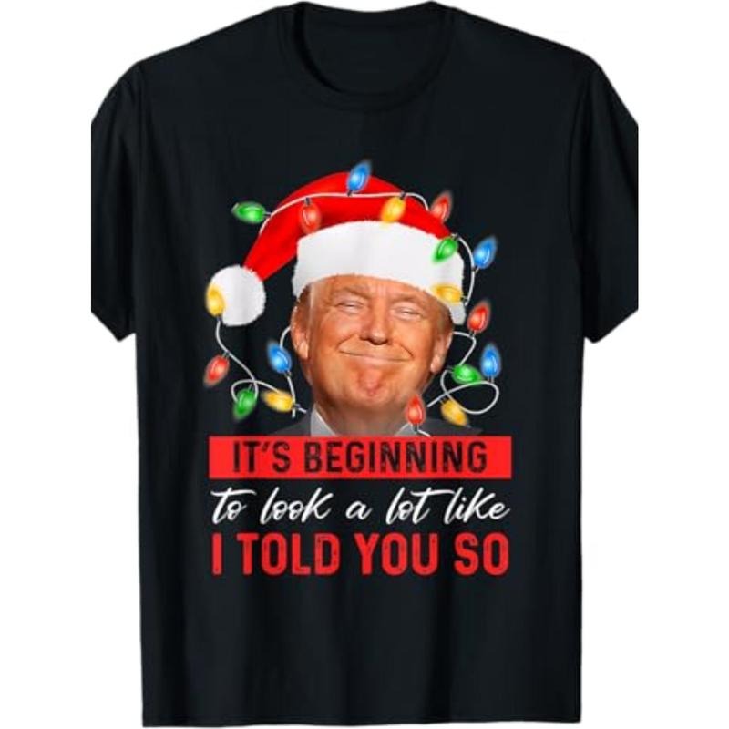 Looks a lot like Trump's Christmas T-shirt. - 100% cotton T-shirt made in usa Hoodie, Sweatshirt | GrindPrints.com