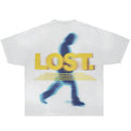 Lost White Boxy T-Shirt Streetwear Y2K