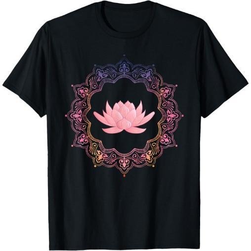 Lotus Mandala Circle | Spiritual Yoga T-Shirt Made in USA Hoodie, Sweatshirt | GrindPrints.com