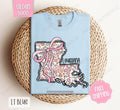 Louisiana Gildan T-shirt, Cute Louisiana State Shirt, Louisiana Floral Bow Tee Hoodie, Sweatshirt | GrindPrints.com