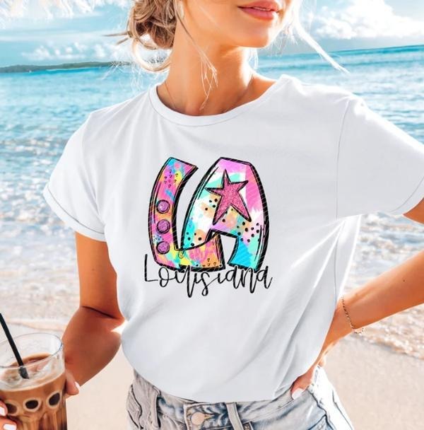 Louisiana Neon Splash DTF Transfers - THIS IS NOT A SHIRT Hoodie, Sweatshirt | GrindPrints.com