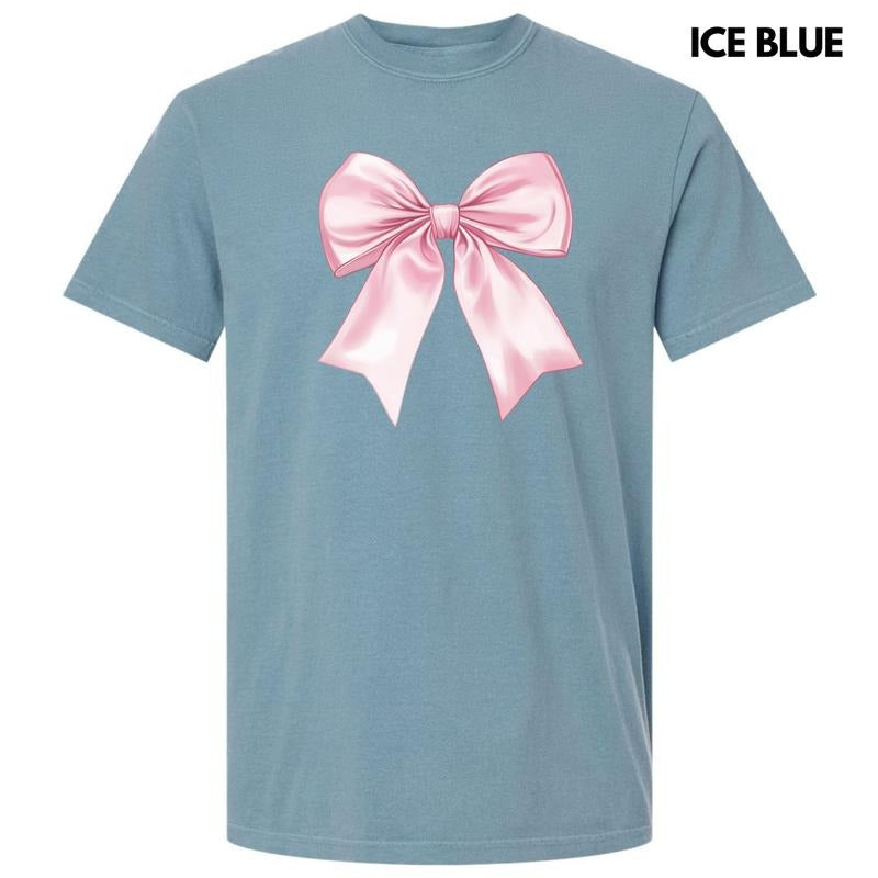 Lovable Pink Bow Comfort Colors T-Shirt 'NLB' Hoodie, Sweatshirt | GrindPrints.com