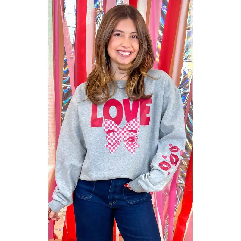 Love Bow Graphic Sweatshirt T-Shirts, Hoodie | GrindPrints.com