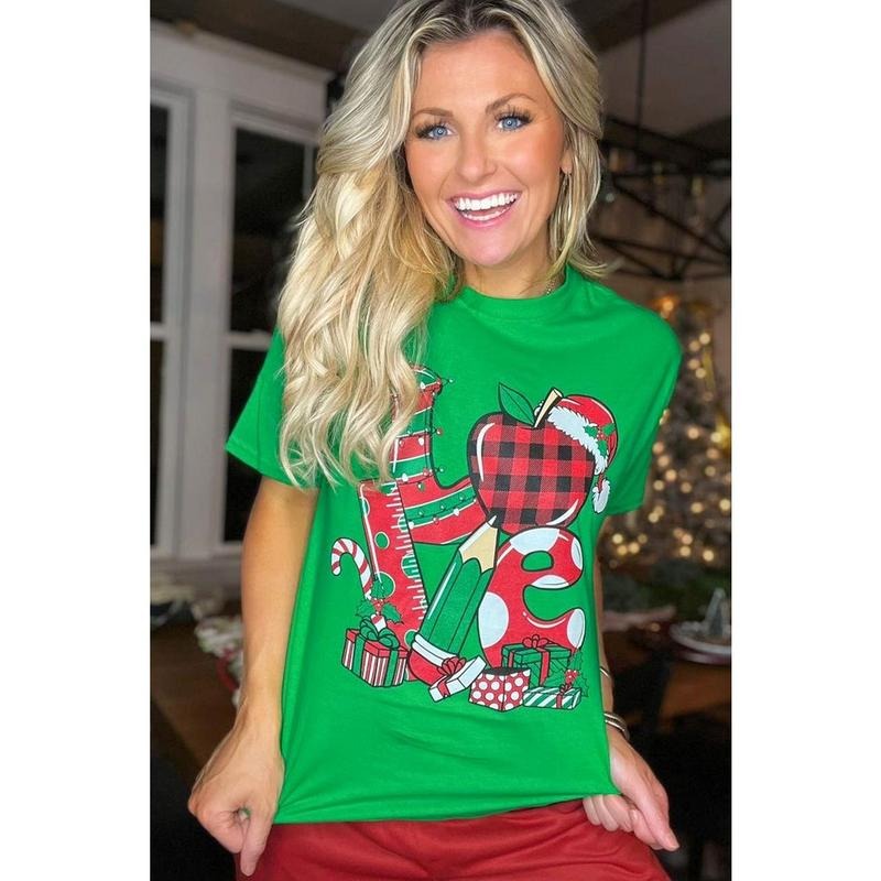 Love Christmas Teacher T-Shirt Hoodie, Sweatshirt | GrindPrints.com