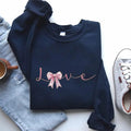Love Coquette Shirt, Coquette Bow sweatshirt, Valentines Day Hoodie, Love Shirt, Valentine Coquette Bow Shirt, Pink Bow...