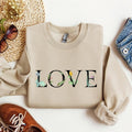 Love Flowers, Sweatshirt, Valentine's Day, Crew Neck, Women's, Crewneck, Valentine's Day, Love, Heart, Cupid T-Shirts, Hoodie