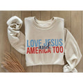 Love Jesus And America Too Tshirt 4th Of July Tshirt Christian Shirt I Independence Day Tshirt I USA Tshirt I Red White...