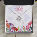 Love Mom With My Whole Life Knot Necklace, Mother Jewelry Gift For Mother's Day, Necklace With Message Card, Gift For...