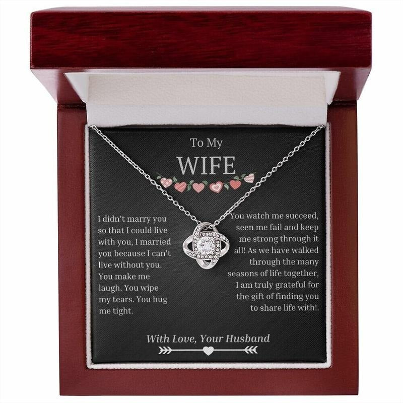 Love Necklace Gift For Her, Wife, Anniversary, Valentine, Birthday Gift, I Am Truly Grateful For The Gift Of Finding You,...