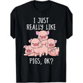 Love Pig T-Shirt Gifts Pigs Tshirt Men Cute Swine T-Shirt Made in USA Hoodie, Sweatshirt | GrindPrints.com