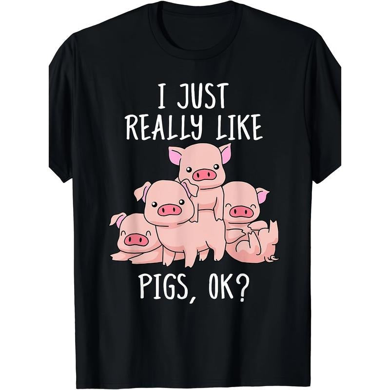 Love Pig T-Shirt Gifts Pigs Tshirt Men Cute Swine T-Shirt Made in USA Hoodie, Sweatshirt | GrindPrints.com