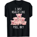 Love Pig T-shirt Gift Pig T-shirt Men Cute Pig T-shirt made in usa Hoodie, Sweatshirt | GrindPrints.com