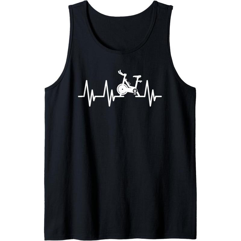 Love Spin Heartbeat Funny Gym Workout Fitness Spinning Class Tank Top MADE IN USA T-Shirts, Hoodie, Sweatshirt
