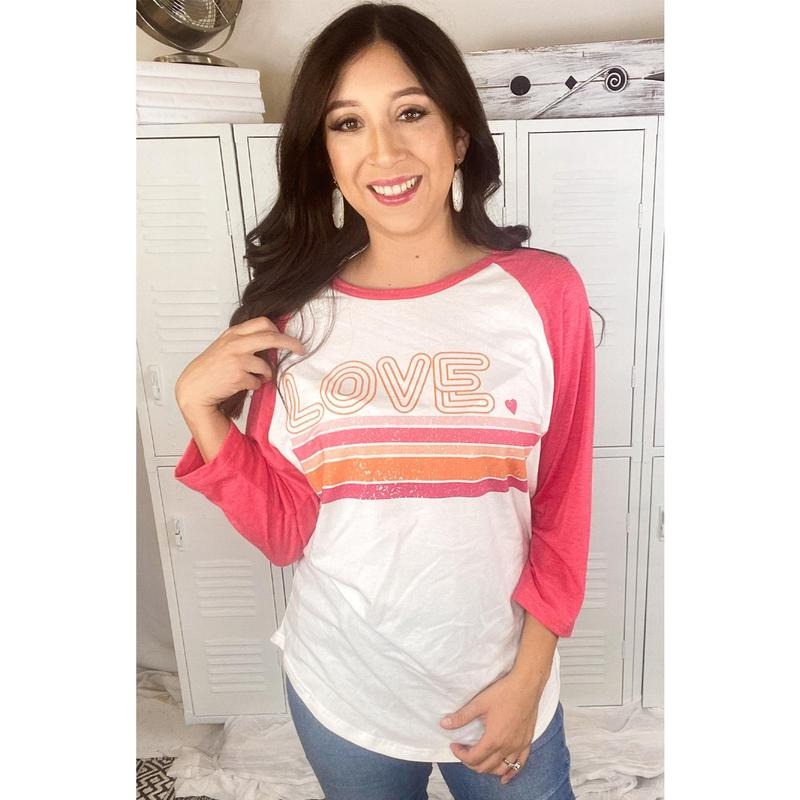 Love Stripes Raglan T-Shirts, Hoodie, Sweatshirt | GrindPrints.com