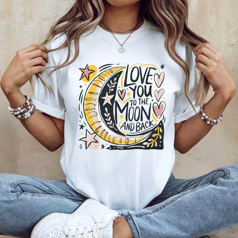 Love You to the Moon DTF Transfers - THIS IS NOT A SHIRT Hoodie, Sweatshirt | GrindPrints.com