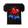 Love gaming electronic game printed short sleeved T-shirt for men, casual round neck T-shirt, comfortable breathable...