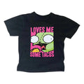 Loves Me Some Tacos Zim Baby Tee - Y2K Women Streetwear - Gothic Emo Girl Top - Scene Clothing 2000s
