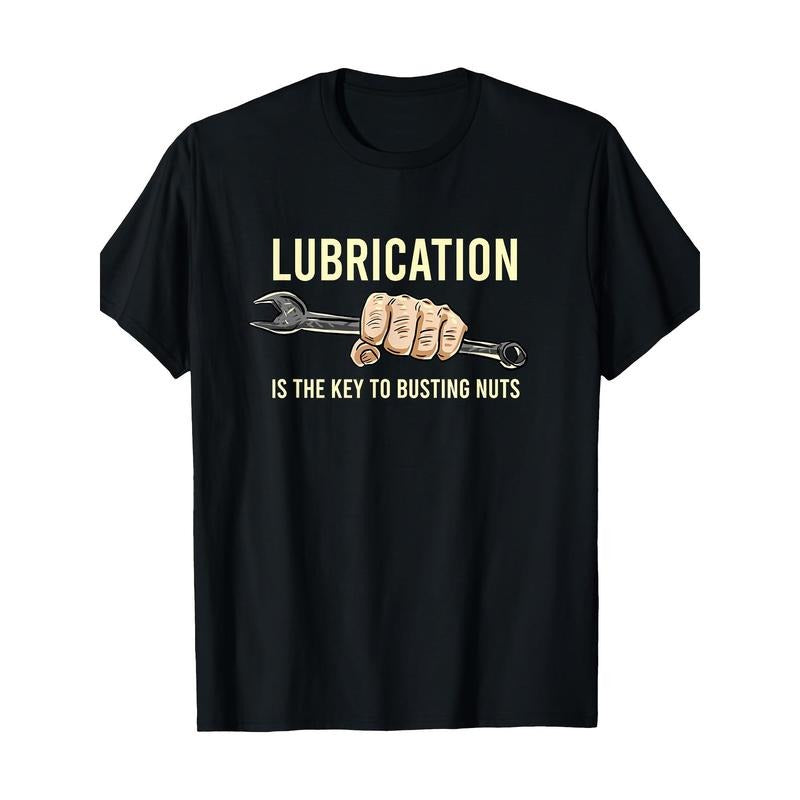 Lubrication Is The Key Funny Machinist Profession Men Gift T-Shirt - 220g made in usa Hoodie, Sweatshirt | GrindPrints.com