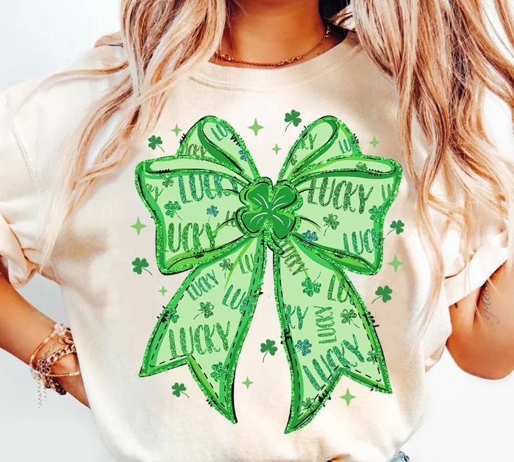 Lucky Bow   DTF Transfers - THIS IS NOT A SHIRT Hoodie, Sweatshirt | GrindPrints.com