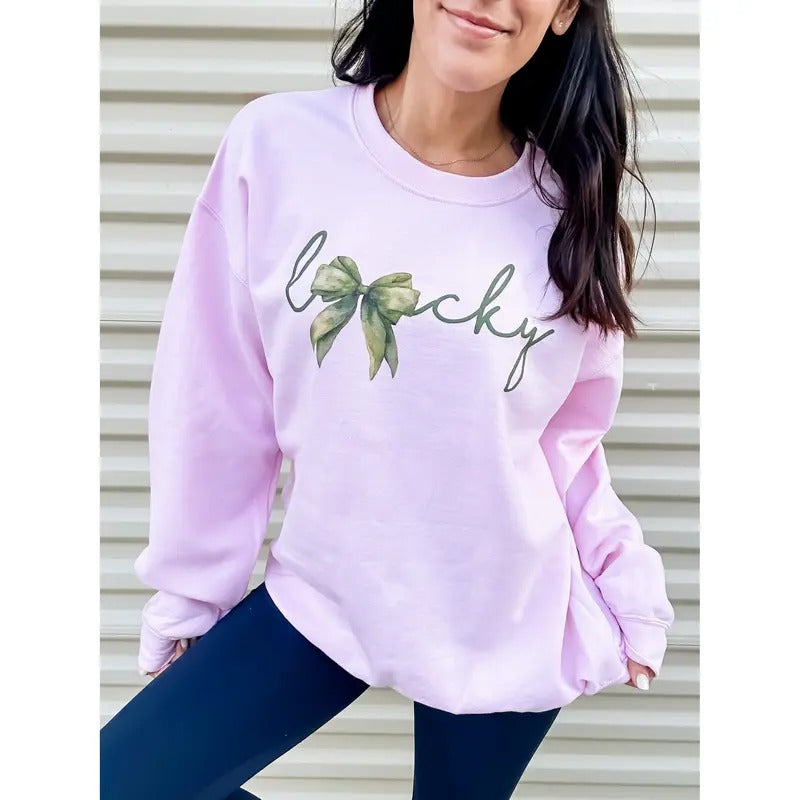 Lucky Bow Graphic Top T-Shirts, Hoodie, Sweatshirt | GrindPrints.com