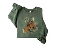Lucky Bronc Horse Sweatshirt, Western St Patricks Day, Irish Gifts, Cowboy Sweatshirt For Women, St Patrick's Day...