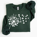 Lucky Dandelion, Clover, Irish, Lucky Charm, St Patrick's Day Sweatshirt, Crew Neck, Women's, Crewneck T-Shirts, Hoodie