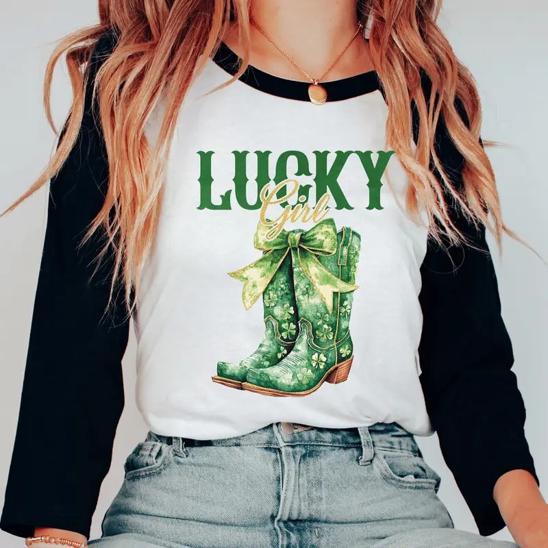 Lucky Girl St. Patrick's Day Unisex Shirt - ONLY ONE LARGE Heavy Cotton available Hoodie, Sweatshirt | GrindPrints.com