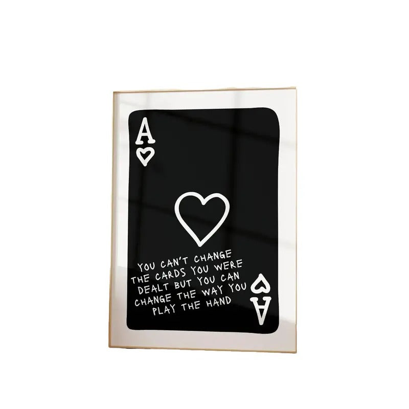 Lucky Girl Syndrome Playing Card Print, Lucky Girl Poster Print, Dorm Room College Decor, Gifts For Her Bedroom Decor,...