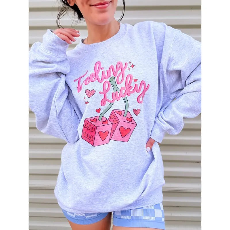 Lucky Heart Dice Graphic Top T-Shirts, Hoodie, Sweatshirt | GrindPrints.com