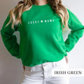 Lucky Mama St Patrick's Day Sweatshirt, Mama Shamrock Sweater, Mom St Pattys Day Outfit, Lucky Mom Shirt, Minimalist St....