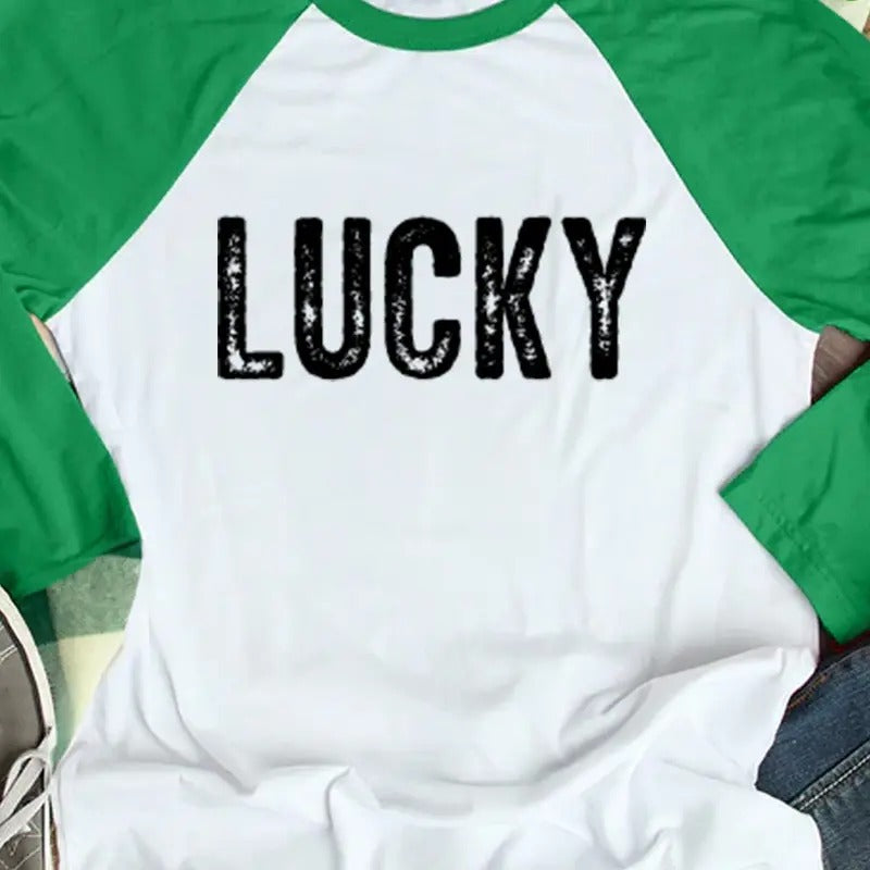 Lucky Raglan T-Shirts, Hoodie, Sweatshirt | GrindPrints.com