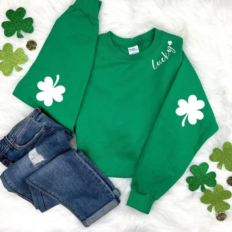 Lucky St Patricks Day 3 Side Lucky St Patty'S Glitter Lucky St Patrick'S Day Lucky Shirt Shamrock Four Leaf Clover St Patricks Day T-Shirts, Hoodie, Sweatshirt