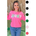 Lucky St Patricks Day Sequin Graphic Long Sleeve Shirt Hoodie, Sweatshirt | GrindPrints.com