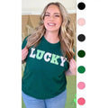 Lucky St Patricks Day Sequin Graphic T-Shirt Hoodie, Sweatshirt | GrindPrints.com
