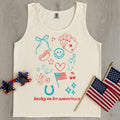 'Lucky To Be American' Tank Top T-Shirts, Hoodie, Sweatshirt | GrindPrints.com