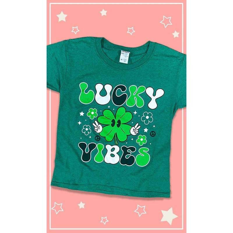 Lucky Vibes Youth Graphic T-Shirt Hoodie, Sweatshirt | GrindPrints.com