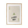 Lucky You Print, Retro Ace Of Clubs Wall Art, Preppy Bar Cart Art, Gifts For Teen Girl Her Art Prints, Poster Prints No...