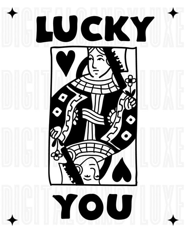 Lucky You Print, Trendy Wall Art, Retro Print, Dorm Decor, Aesthetic Print, Preppy Poster, Gallery Wall Art Prints,...