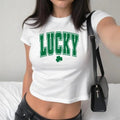 Lucky , St Patrick's Day , Retro St Patrick's, Clover , Lucky Shamrock , St Patrick's Day Baby Tee, Y2K 2000's Style,...