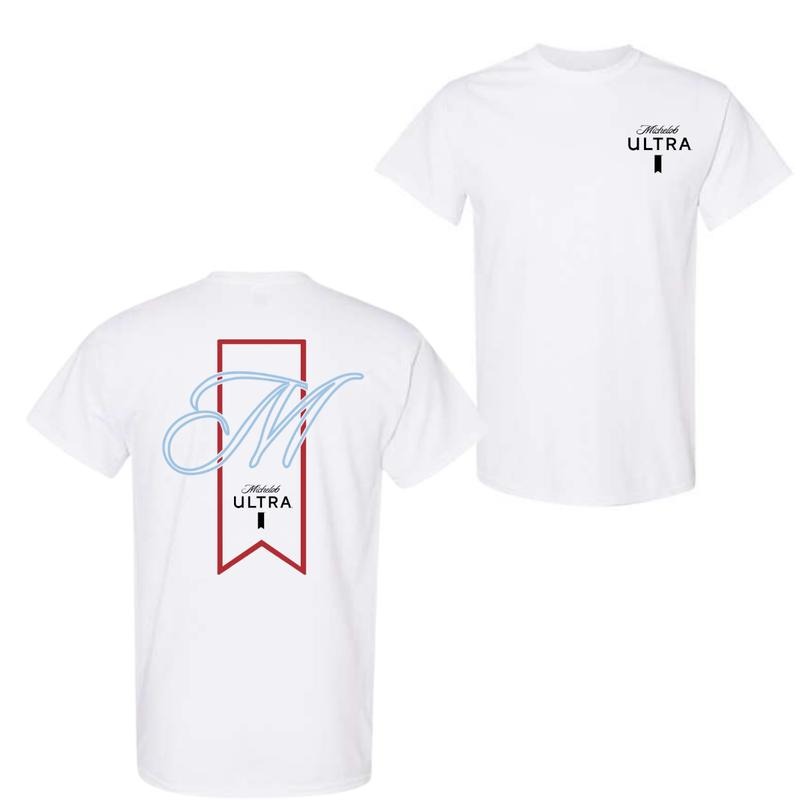 M Michelob Ultra T-Shirt Sweatshirt Hoodie 2 Side, Unisex Shirt, For Men, For Women | GrindPrints.com